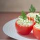 Stuffed tomatoes with cheese and egg