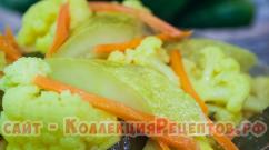 Vegetables marinated in Korean style