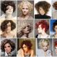 Variety of haircuts for curly hair
