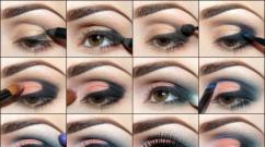 Makeup for brown eyes - step by step photos at home